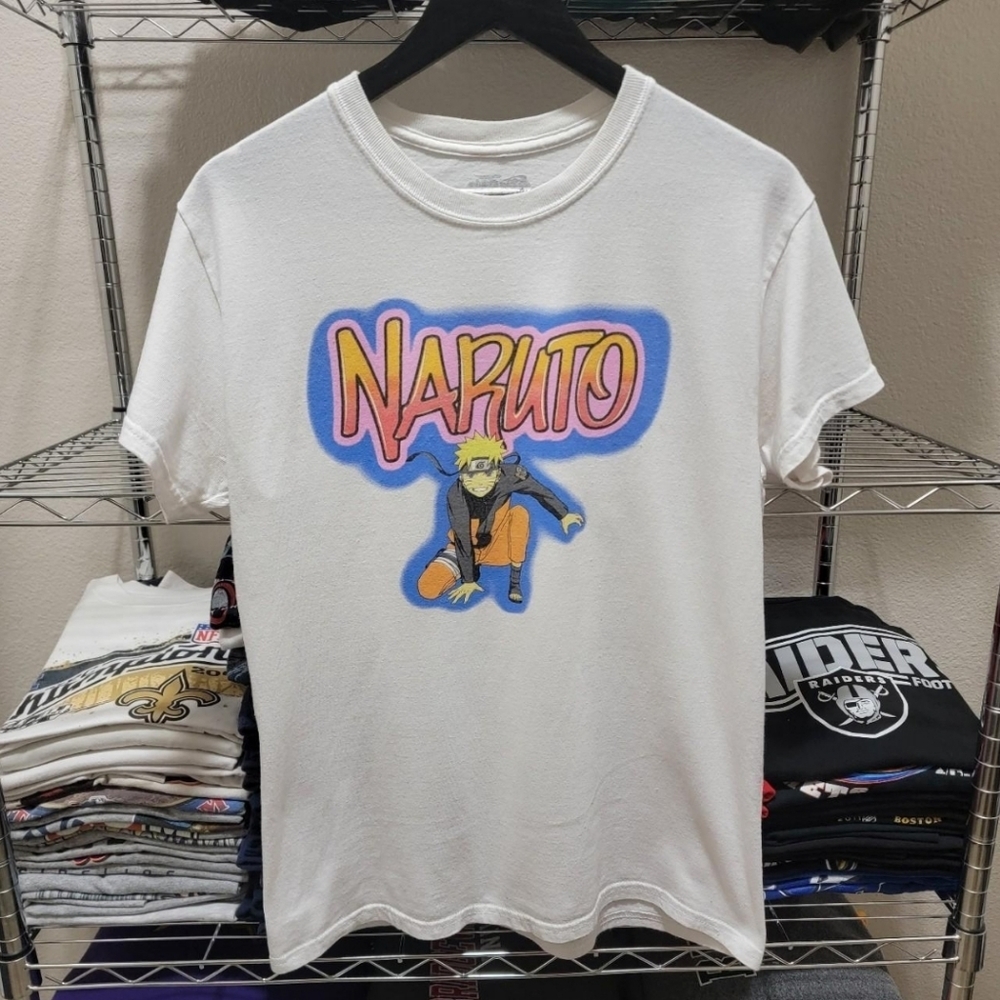 Naruto Shippuden Mens Size M White 2008 Graphic print t-shirt